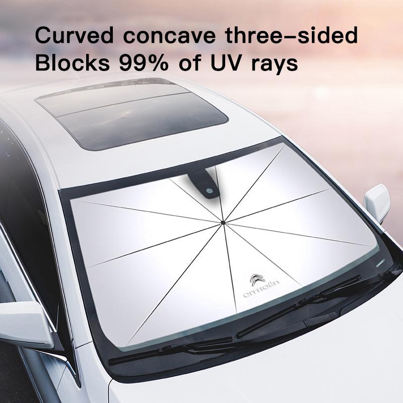 PEZN4 Citroen Logo Car Windshield Sunshade Car Sun Visor Prot Sun Umbrella For Citroen C1 DS3 C2 C3 Vts C4 Saxo C4L C5 C6 C8 Xsara