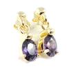 [G1976] - Gold Plated 'Adeline' Amethyst Earrings