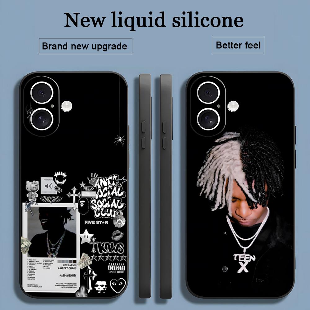 Популярный K-Ken Car-son Певец Чехол для телефона Для iPhone 17 16 15 14 13 12 11 X XR XS 8 Plus Mini Pro Max Мягкий черный Ударопрочный Чехол