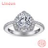 Lindon Classic 925 Sterling Silver  Zircon Ring Ladies Jewelry Wedding Promise Party Gift
