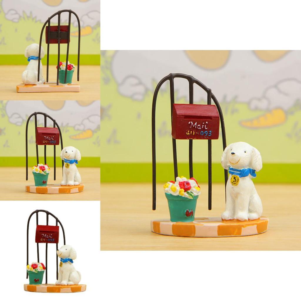 Маленький свежий 3D смоляной мультяшный горшок для растений в виде собаки с креативной цветочной корзиной для домашнего декора