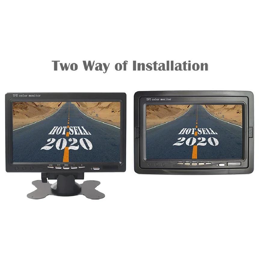 DIYKIT 7inch AHD IPS LCD Car HD Monitor Rear View Car Monitor Max Support 1080P AHD CVBS Camera AV 4PIN Video Input