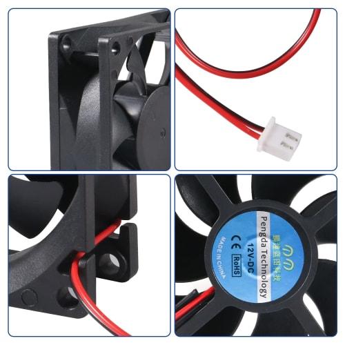 80mm DC Fan, 12V, Computer Fan, 80mm 2-Pin XH 2.54, 8025 High Performance Cooling Fan, 4500RPM, 2-Pack