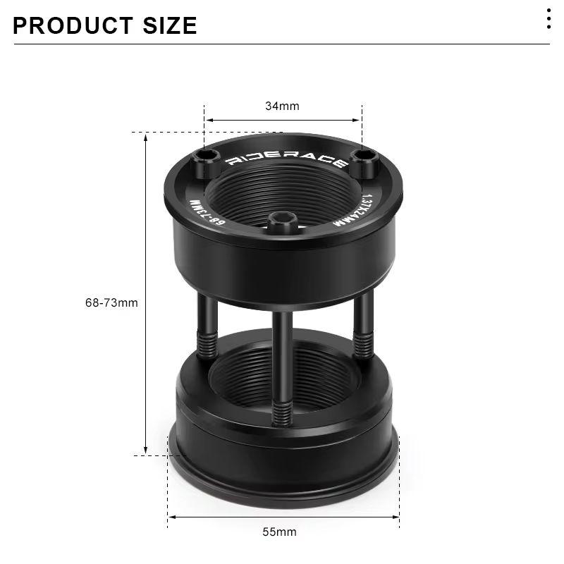 Комплект для переоборудования каретки велосипеда RIDERACE с американского на европейский размер 24 мм BB BB68/73, адаптер для шатунов велосипеда BMX, черный