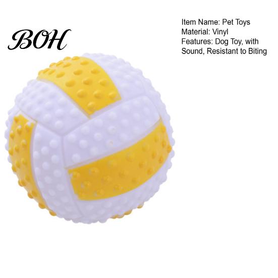 Dog Chew Ball Toy Ball, Sound-Producing Rubber Durable Pet Safe Toy, Cleans Teeth Interactive Training Outdoor Play Cleaning