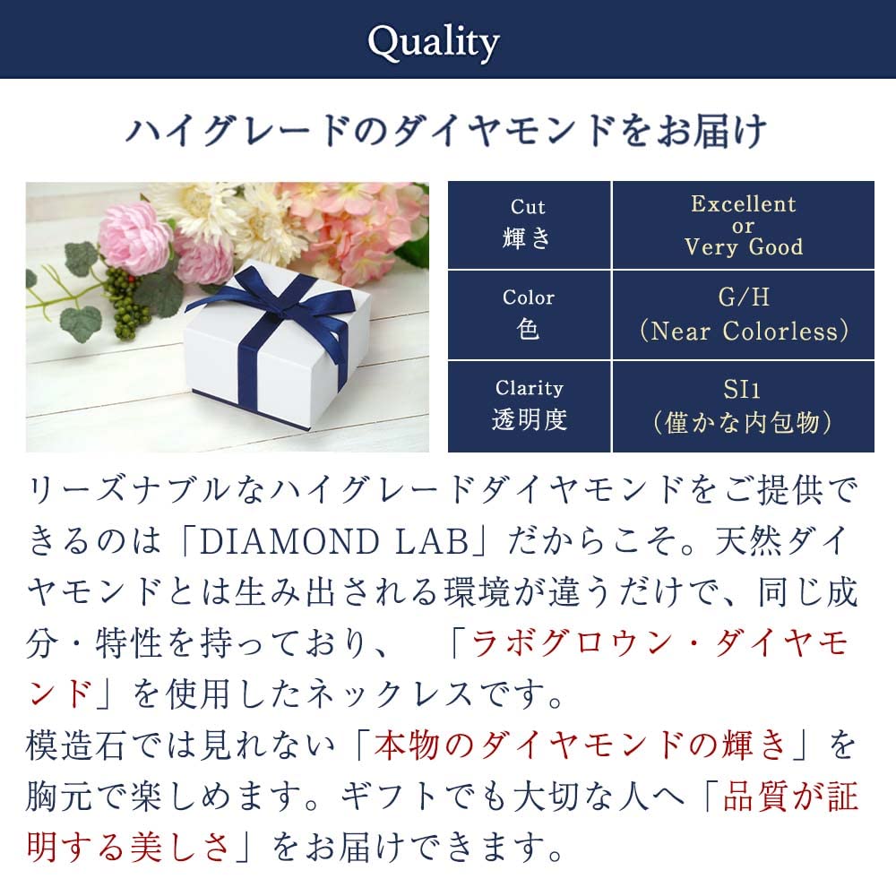 Бриллиантовое ожерелье Популярная цепочка Leaf Azuki в коробке с рождественским подарком [Бриллиантовая лаборатория] Женское 0,15 карата [Подарочный набор]