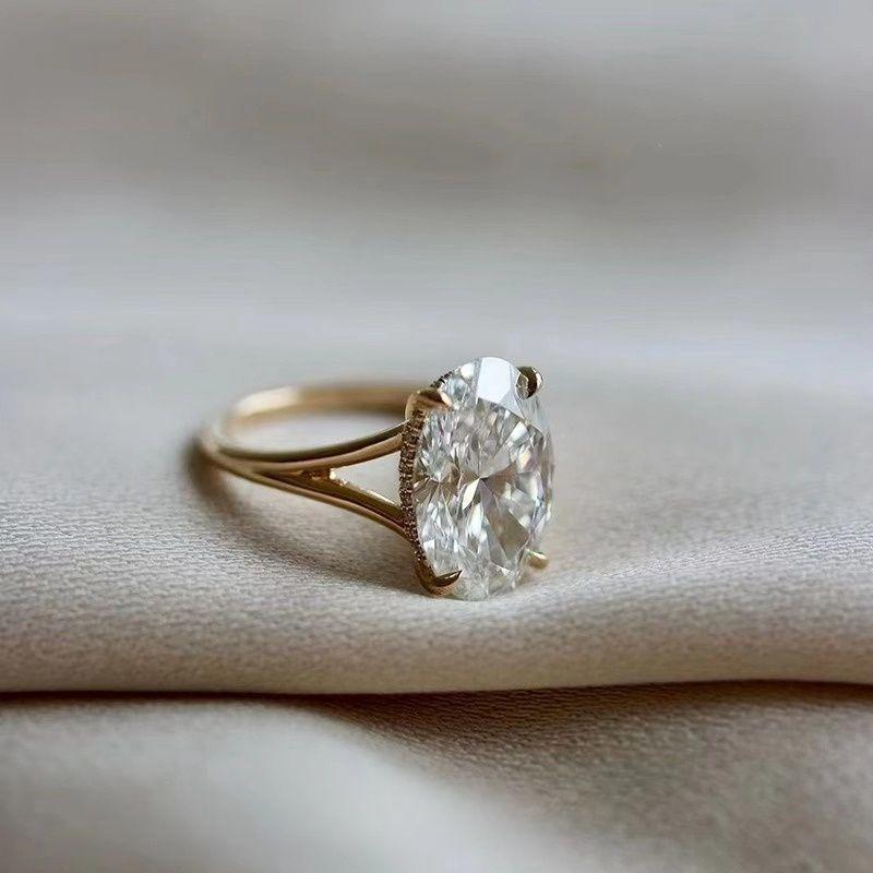 Кольцо Starry Night Four Claw для женщин с уникальным дизайном, которое излучает легкую роскошь, ретро и ощущение высокого класса, не выцветая