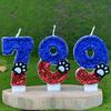 Cat Paw Dog Paw Bear Paw Digital Birthday Candle Cake First Birthday Candle