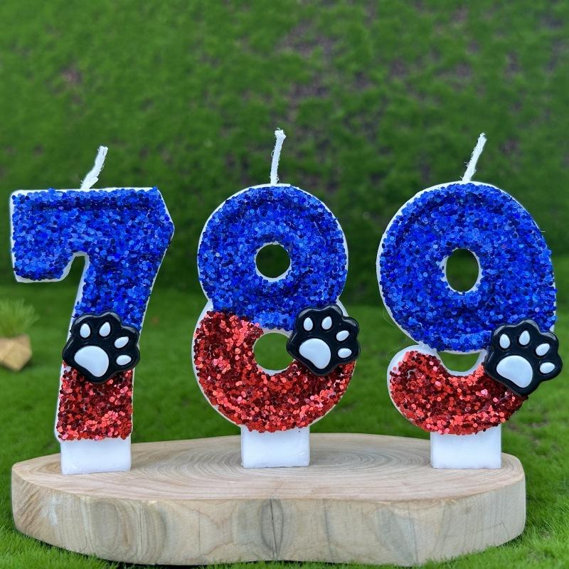 Cat Paw Dog Paw Bear Paw Digital Birthday Candle Cake First Birthday Candle