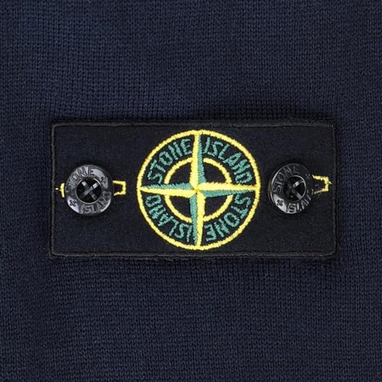 STONE ISLAND Свитер Однотонный С круглым вырезом Пуловер С длинным рукавом Детские свитеры Синий 7816501A4-V0020