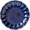 Minoru Pottery Toiro 90cm Chrysanthemum-Shaped Small Plate, Indigo