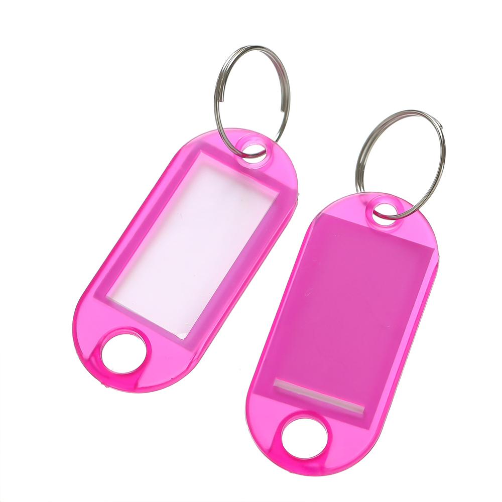 10/50pcs Colors Plastic Key Tags With Card Label For Diy Keychain Kit Luggage Tag El Number Classification