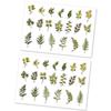 Plant Leaf Flower Themed Sticker Self Adheisve PET Sticker for Scrapbooking Journal Planner Phone Case Photo Album