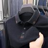 Мужской плотный деловой повседневный свитер-поло из 100% шерсти для осени и зимы