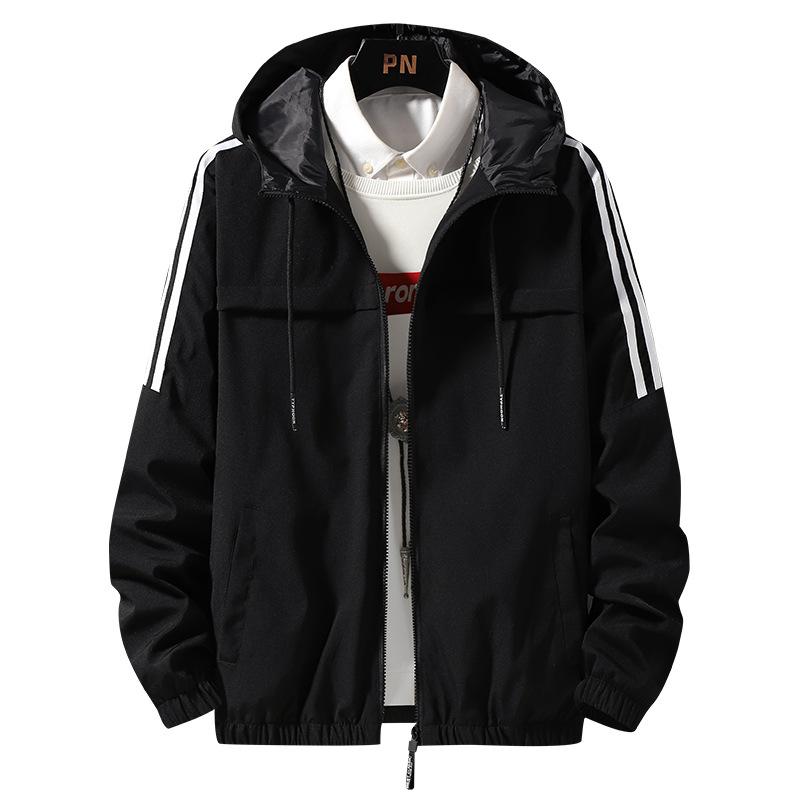 Куртка на молнии с капюшоном Бейсбольный плащ Мужская одежда