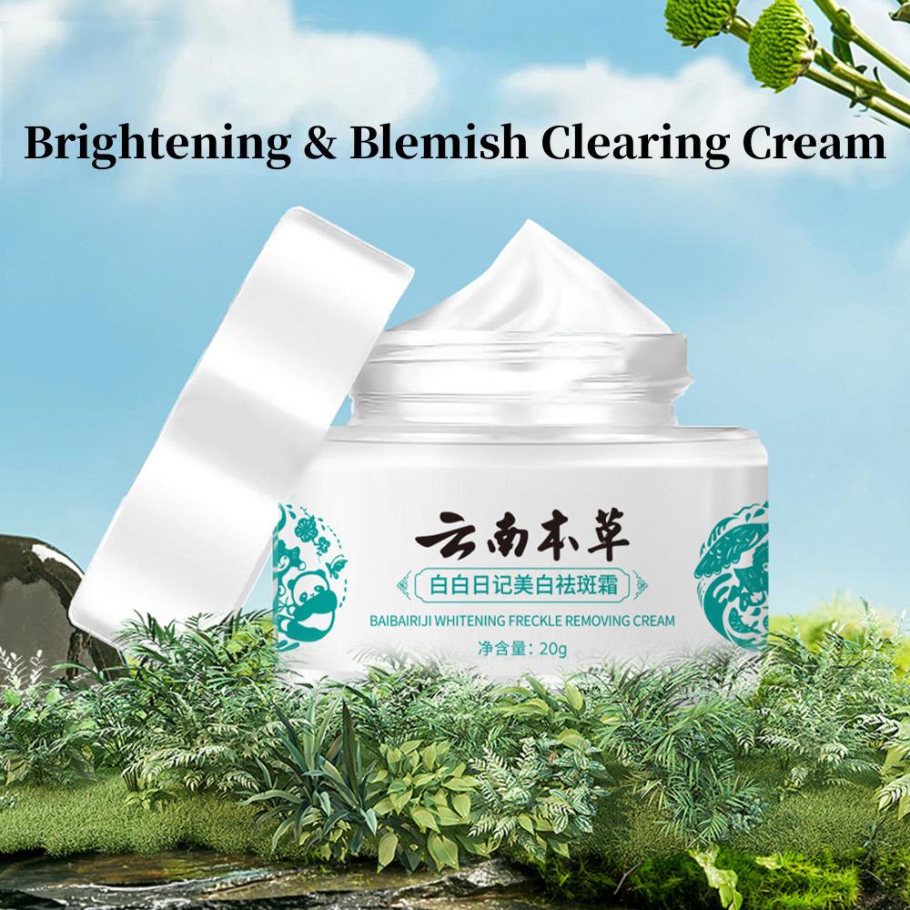 Юньнаньский травяной отбеливающий крем от веснушек, средства по уходу за темными пятнами 20 г, осветляющий кожу, M7U9
