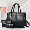 The New Crocodile Pattern Fashion Bag Three-piece Set of High Appearance Level Large Capacity Single Shoulder Bag All-match Handbag Woman