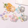 Bag Key Ring Bead Chain Keyring Flower Hairball Keychain Backpack Pendant  Keychain Accessories