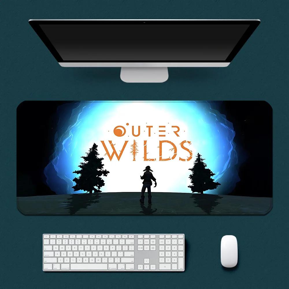 Игровой коврик для мыши Outer Wilds HD Печать Компьютерные геймеры Заблокированный край Нескользящий коврик для мыши XXLxсм Клавиатура ПК Настольный коврик