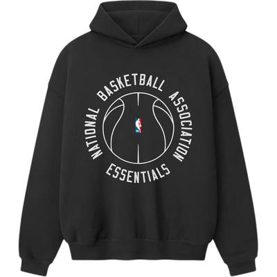 Fear of God Essentials Худи NBA x Barkley Hendricks 90-х Выцветший черный Мужские Топы 192BH266901F