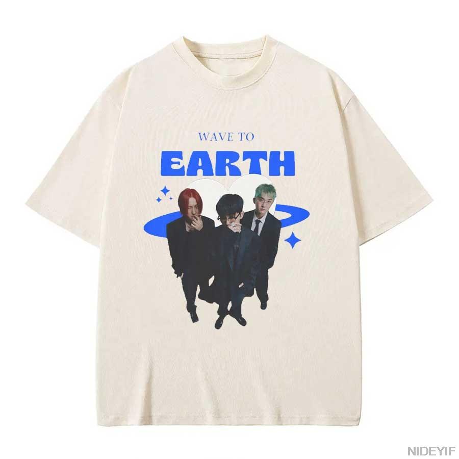 Wave To Earth 2024 World Tour Album Print T Shirts Unisex Unisex Retro Fashion Cotton Short Sleeve Tshirt Hip Hop Clothing P20