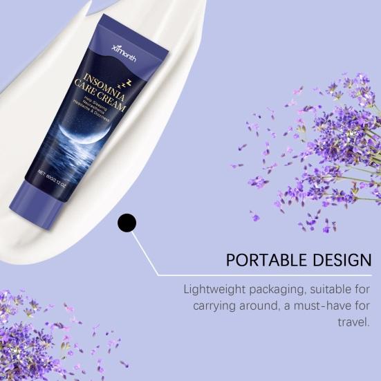 Крем для сна с ароматом лаванды, средство от бессонницы, снятия стресса, снотворное, натуральные ингредиенты, успокаивают настроение, улучшают качество сна, дорожная упаковка, мазь для отдыха