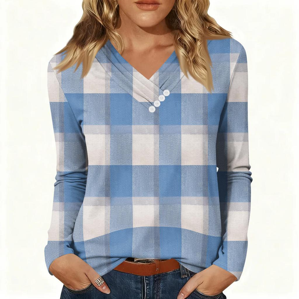 Womens Sweaters V-neck Long Sleeve Shirts Fall Outfits Fashion Winter Clothing Side Slit