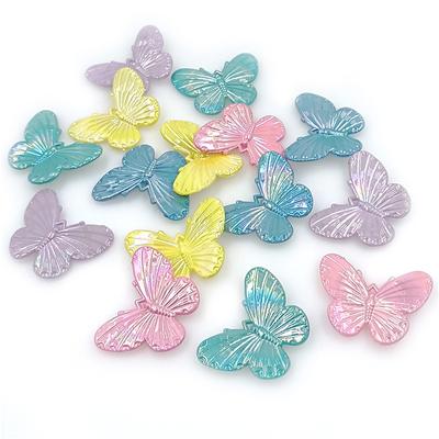 10 шт. Акриловые модные однотонные бусины AB Dazzle Butterfly, сделай сам, материал для ручной работы, серьги, ожерелье, браслет, изготовление ювелирных изделий, аксессуары