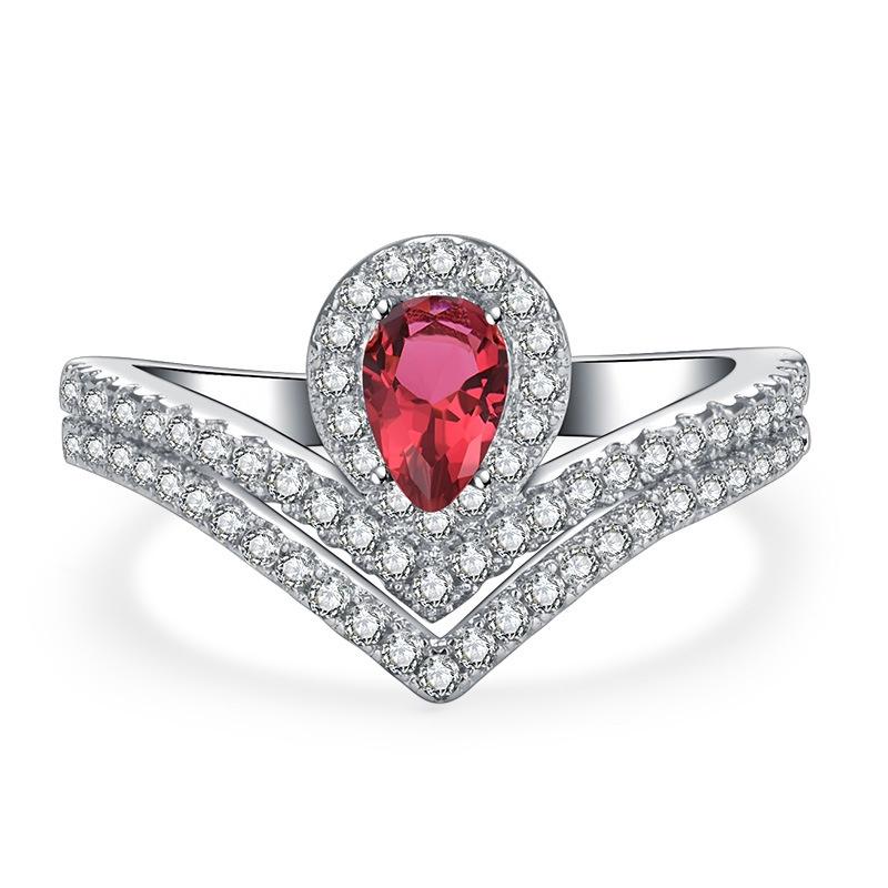 Personalized Blue Sapphire And Emerald Moissanite Ring Fashionable And Adjustable Copper Ring For Women