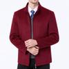 Middle-aged Cashmere Jacket Men's Short Thickened Woolen Woolen Coat for Middle-aged and Elderly Men's Autumn and Winter Thick Coat