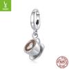 Open And Close Buckle Coffee Cup Pendant Accessories Cozy Life S925 Sterling Silver Charm Beads