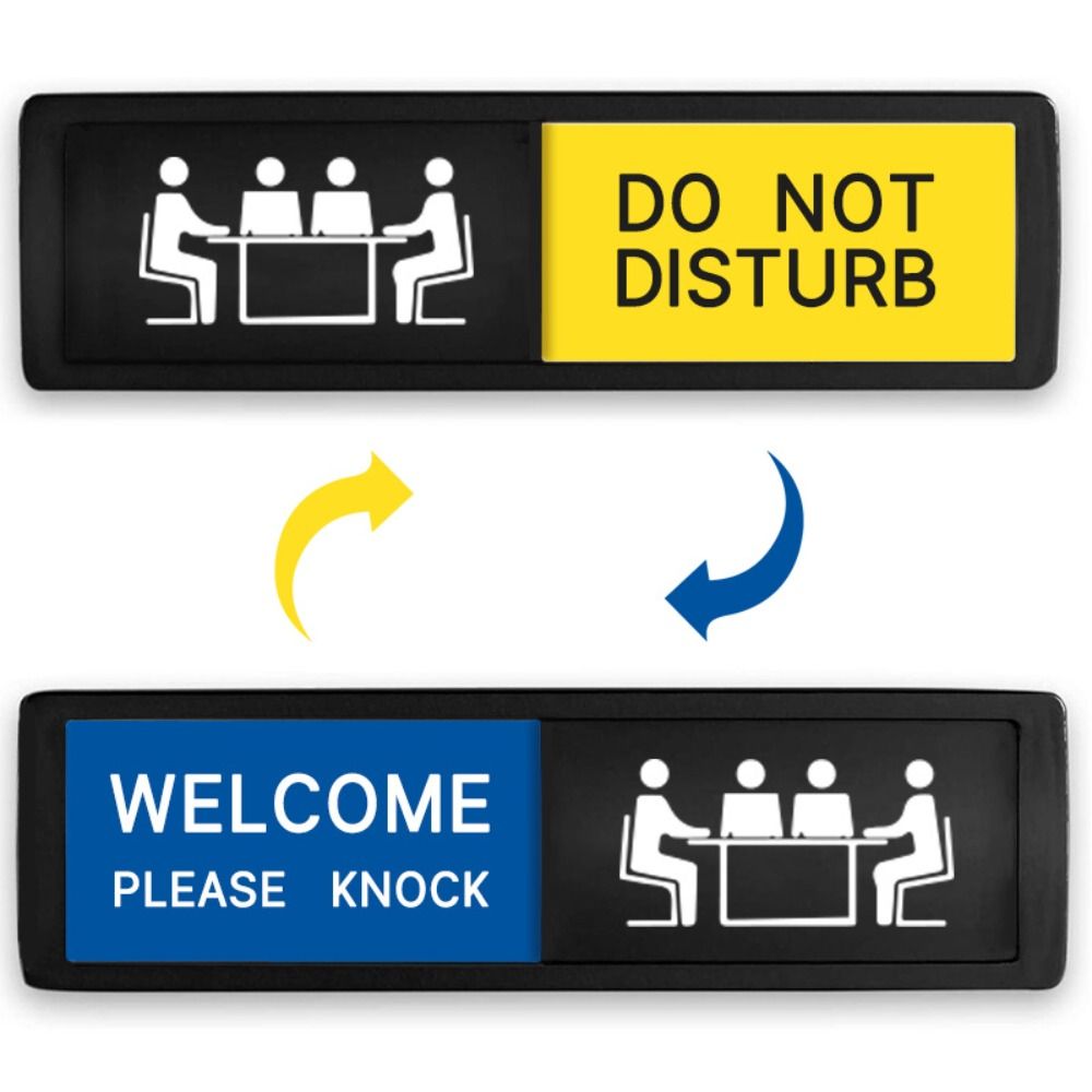 Waterproof Office Door Sign Self adhesive Hotel Bulletin Board Reminder Signs Meeting Room