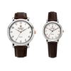 [MONKCROSS] MONKCROSS Кожаные парные наручные часы для мужчин и женщин MS1811MF-BR