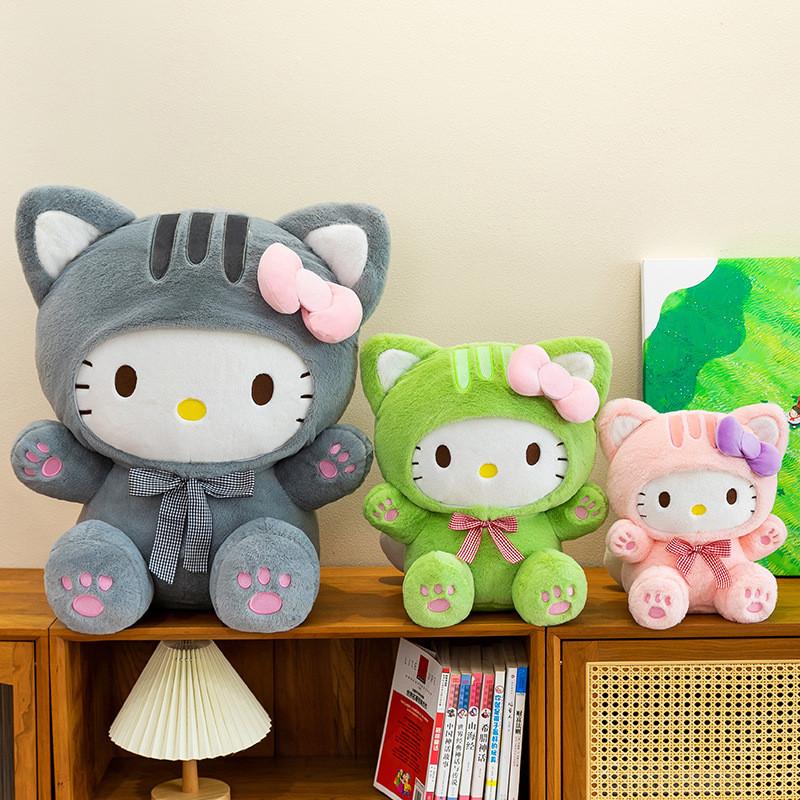 Hello Kitty Cartoon Stuffed Animal With Soft Plush Fabric For Kids And Teens
