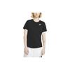 Sportswear Logo Embroidered Crew Neck Short Sleeve T-Shirt Women T-Shirts Black DX7903-010