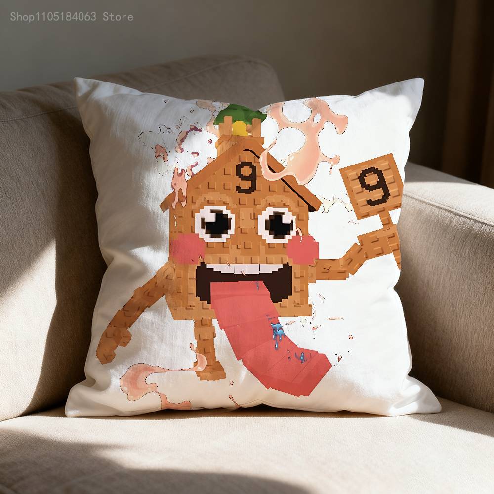 S-Steal A B-Brainrot № 9 Наволочка для подушки-думки с принтом Полиэфирное волокно 40x40 см Декоративная наволочка для диванной подушки
