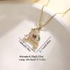 Nidin Shiny Cubic Zirconia Hummingbird Pendant Necklace Crystal Bird Neck Chain Cute Animal Jewelry For Women Party Wedding Gift