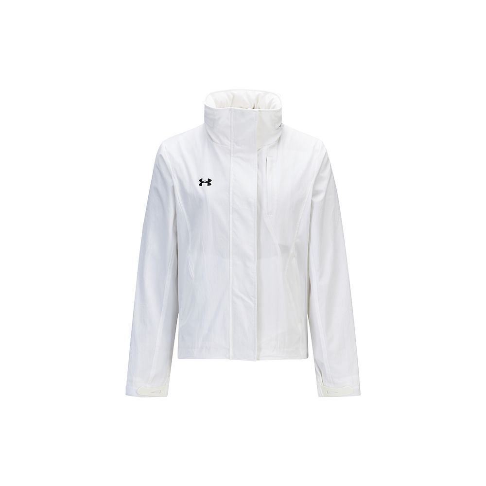 Under Armour Woven Training Casual Stand Collar Jacket Women Jacket White 21600410-100