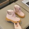 Britain Style Shiny 2024 New Unique Girls Boots Spring Autumn Kids Fashion Short Boots Toddler Shoes Classic Pink Black Yellow