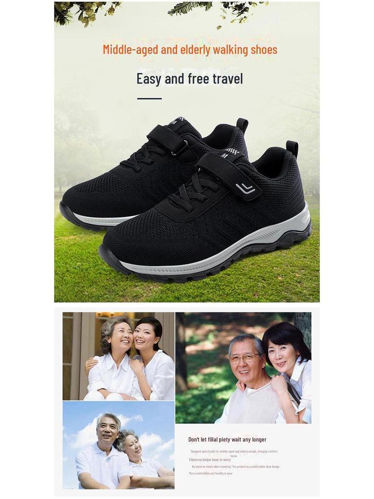 Genuine Soft-Soled Non-Slip Walking Shoes for Seniors - Lightweight & Comfortable for Spring and Autumn