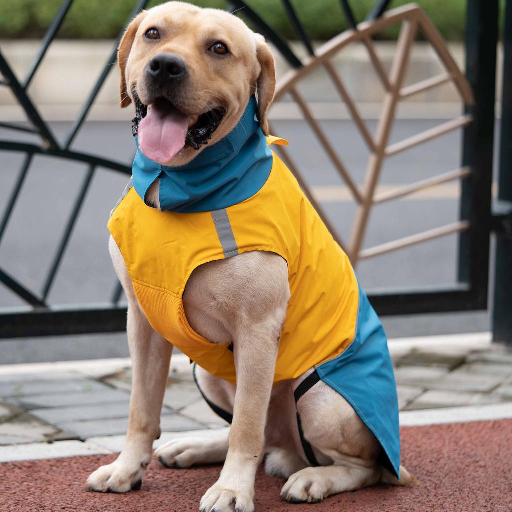 Куртка для собак, водонепроницаемая водолазка, светоотражающий уличный плащ для маленьких, средних и больших собак
