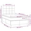 Box Spring Bed with Mattress Dark Gray 120 x 200 cm Fabric