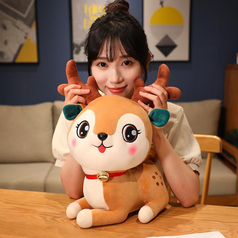 20-40cm Cute Dream Deer Plush Toy Sets Pink Brown Deer Animal Stuffed Doll Elk Plushies Home Decor Christmas Holiday Perfect Gift Perfect For Girls