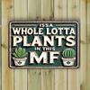 Whimsical Vintage Metal Sign: "ISSA WHOLE LOTTA PLANTS IN THIS MF"  Great for Home, Kitchen, Bar, Club, Bathroom, Bedroom, Farm