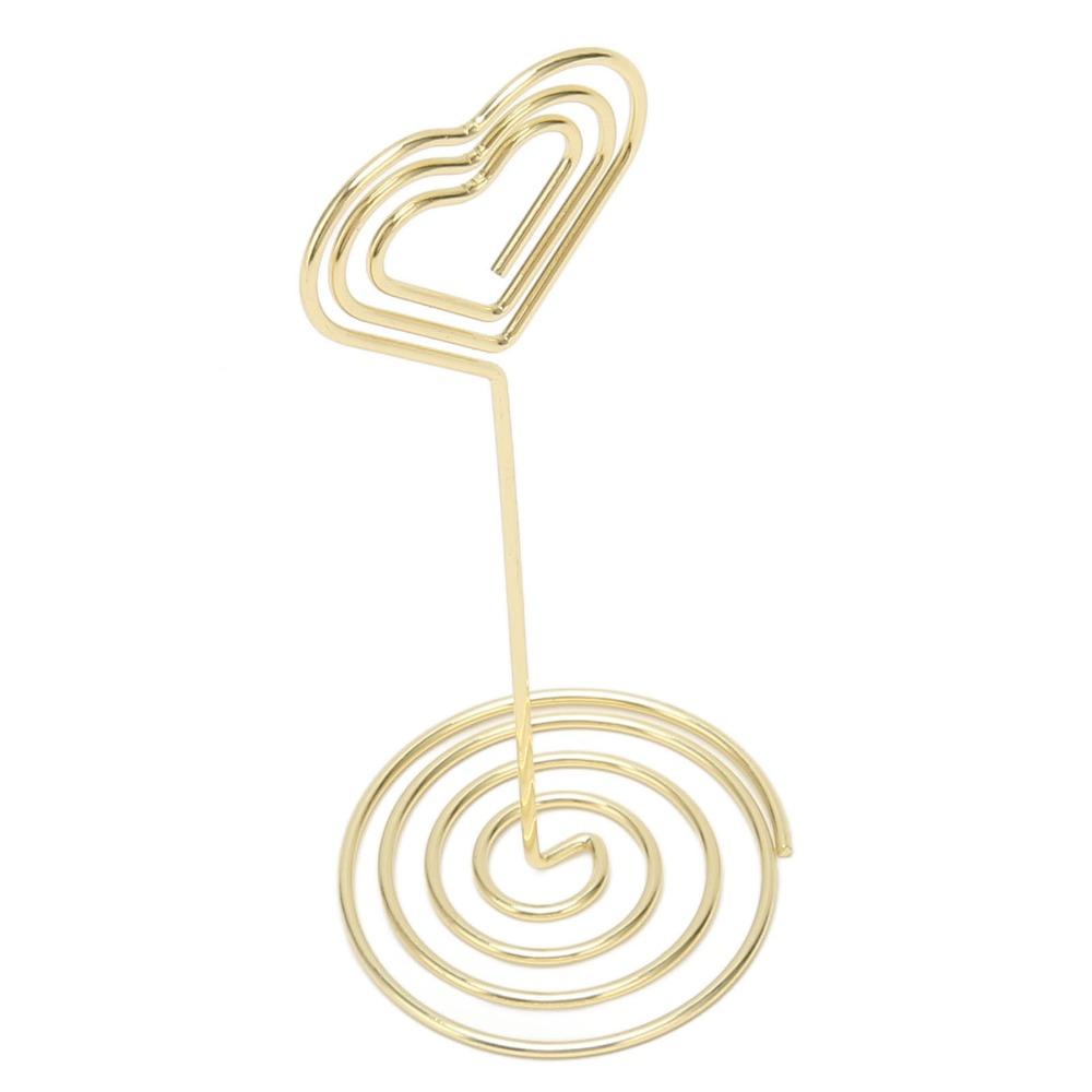 10Pcs Stable Base Place Card Holder Heart Shape Name Card Clips Name Card Holder Home Centerpiece