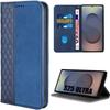 Protective Case - BOOLING - for Samsung Galaxy S25 Ultra - Synthetic Leather - Navy Blue - Shockproof