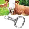 Cattle Nose Ring Stainless Steel Cattle Nose Clamp Bull Cow W Spring Nose Ring for Farm