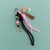 Acrylic Bead Bag Charms Tassel Phone Case Pendant New Woven Rope Keychain  Bag Decoration