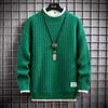 Men's Loose Pullover Male Slim Fit Fashion Knitted Sweater Man Thick Warm Pull Homme Retro Stripe Sweaters
