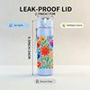1PC Colorful Tropical Bird Group 750ml Color Plastic Sports Water Bottle Leakproof Flip Straw Lid For Sports Office Home Use